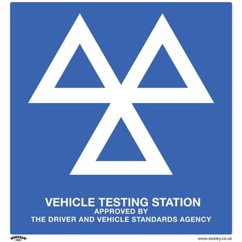 Sealey Rigid Plastic MOT Testing Station Sign