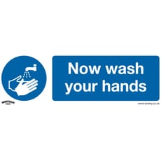 Sealey Rigid Plastic Now Wash Your Hands Sign