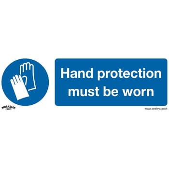 Sealey Rigid Plastic Hand Protection Must Be Worn Sign Pack of 10