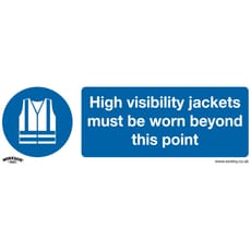 Sealey Rigid Plastic High Visibility Jackets Sign