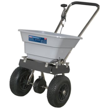 Sealey Stainless Steel Push Grass and Salt Broadcast Spreader