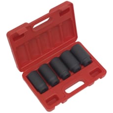 Sealey 5 Piece 1/2" Drive Hub Nut Impact Socket Set Metric