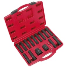 Sealey 16 Piece Combination Drive Impact Hexagon and Torx Socket / Socket Bit Set