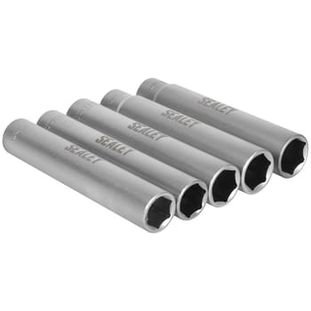 Sealey 5 Piece 3/8" Drive Extra Deep Hexagon Socket Set