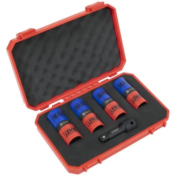 Sealey 5 Piece 1/2" Drive Double Ended Alloy Wheel Impact Socket Set