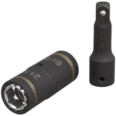 Sealey 2 Piece 1/2" Drive 4 in 1 Impact Socket and Extension Bar Set