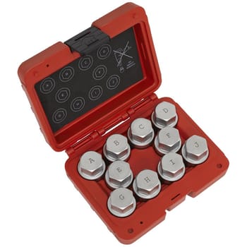 Sealey 10 Piece Locking Wheel Nut Key Set for Land Rover