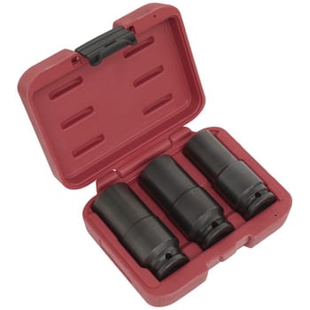 Sealey 3 Piece 1/2" Drive Weighted Impact Socket Set