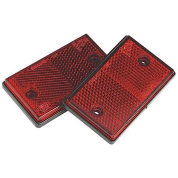 Sealey TB24 Reflex Reflector Red Oblong