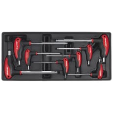 Sealey 8 Piece T Handle Ball End Hexagon Key Set Metric in Module Tray