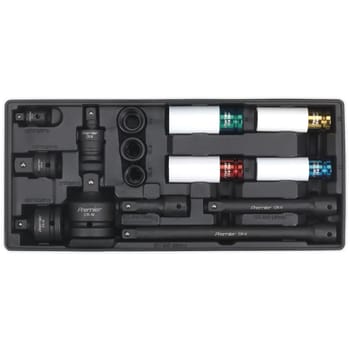 Sealey 15 Piece 1/2" Drive Impact Socket and Adaptor Set in Module Tray