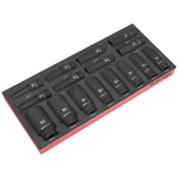 Sealey Premier 16 Piece 1/2" Drive Deep Impact Socket Set in Module Tray