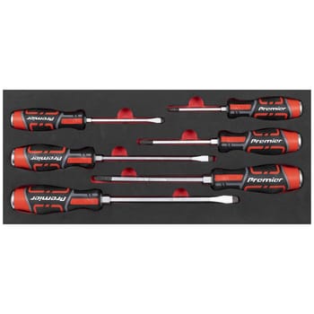 Sealey Premier 6 Piece Hammer Thru Screwdriver Set in Module Tray