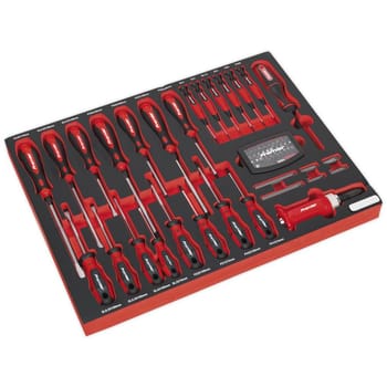 Sealey 72 Piece Screwdriver Set in Module Tray