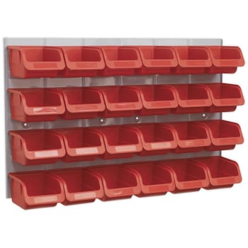 Sealey 24 Piece Storage Bin and Wall Panel Set