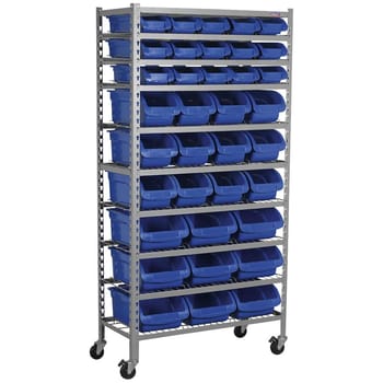 Sealey 36 Piece Mobile Bin Storage Rack