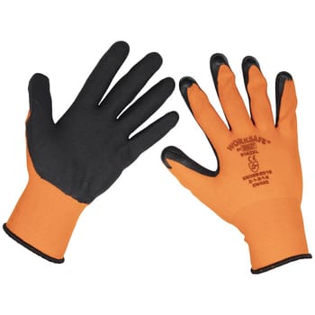 Sealey Worksafe Foam Latex Grip Gloves
