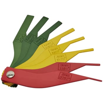 Sealey 8 Piece Brake Pad Thickness Gauge Set Metric and Imperial