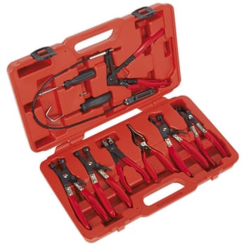 Sealey 9 Piece Hose Clamp Removal Tool Kit
