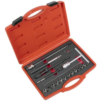 Sealey VS2070 21 Piece Diesel Injector Seat Cutter Set
