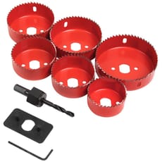 Sealey 9 Piece Downlight Installation Hole Saw Kit