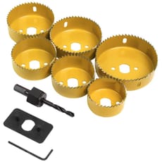 Sealey 9 Piece Downlight Installation Hole Saw Kit
