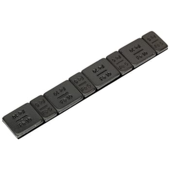 Sealey 5 and 10G Black Adhesive Zinc Plated Steel Wheel Weight Strips
