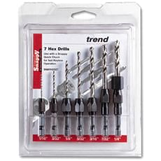 Trend Snappy 7 Piece Hex Shank HSS Drill Set