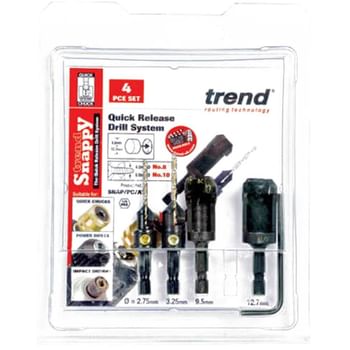 Trend Snappy 4 Piece Drill Countersink and Plug Cutter Set