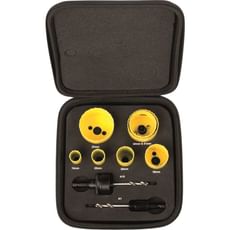 Starrett KFC07021 9 Piece Plumbers Hole Saw Set