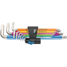 Wera 9 Piece Hex Plus Multicolour HF Stainless Steel Hexagon Allen Key Set