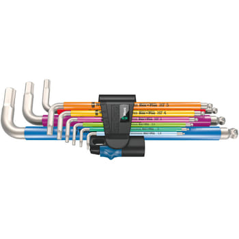 Wera 9 Piece Hex Plus Multicolour HF Stainless Steel Hexagon Allen Key Set