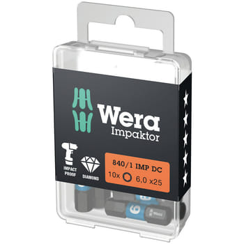 Wera 840/1 Impaktor Hexagon Screwdriver Bits