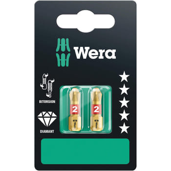 Wera BiTorsion Diamond Phillips Screwdriver Bits