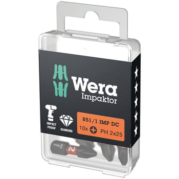 Wera 851/1 PH Impaktor Phillips Screwdriver Bits