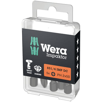 Wera 851/1 PH Impaktor Phillips Screwdriver Bits