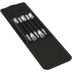 Wera 5 Piece 8740 A HF 1 Zyklop 1/4" Drive Hexagon Socket Bit Set Metric
