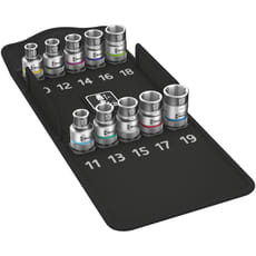 Wera 8790 HMC HF Zyklop 9 Piece 1/2" Drive Lock On Socket Set