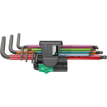 Wera 950SPKL SM 7 Piece Multicolour Magnetic Ballend Hex Key Set