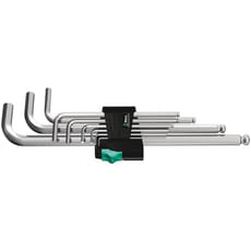 Wera 9 Piece Chrome Plated Hex Plus Key Set Metric