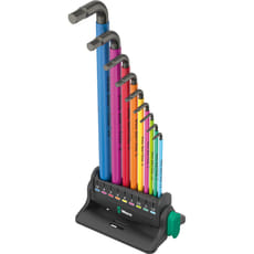 Wera 950/9 Multicolour 3 10 Piece Hex Plus Ball End Allen Key Set