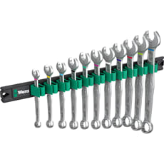 Wera 6003 Joker 11 Piece Ring Spanner Set on Magnetic Rail