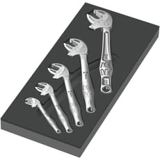 Wera 6004 Joker 5 Piece Adjustable Spanner Set 1 in Foam Insert Tray