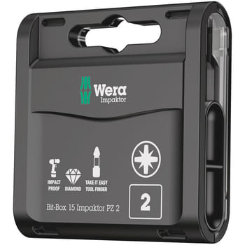 Wera Bit-Box Pozi Impaktor Screwdriver Bits