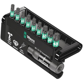Wera 10 Piece Impaktor Torx Screwdriver Bit and Holder Set