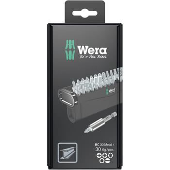 Wera 30 Piece Screwdriver Bit Set for Metal Working