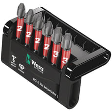 Wera Impaktor 6 Piece Bit-Check Impact Phillips Screwdriver Bit Set