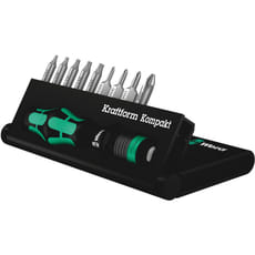 Wera 10 Piece Kraftform Kompakt 12 Screwdriver Bit Set