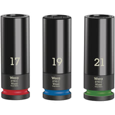 Wera Impaktor 3 Piece 1/2" Drive Hexagon Impact Wheel Socket Set